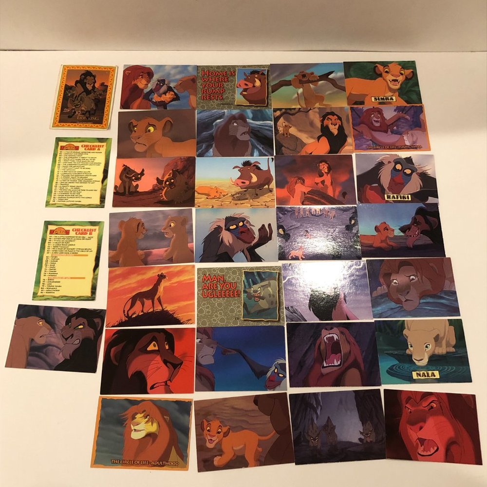 Lot of 32 Disney Lion King Cards